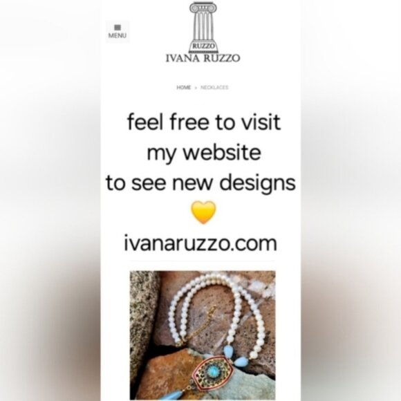 Ivana Ruzzo Designer Necklace Silver Leather Genuine Angel Quartz Stone - Picture 14 of 15